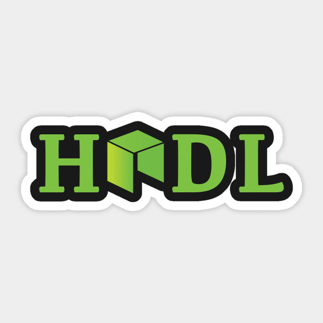 Hodl Neo coin logo-green Sticker by mangobanana